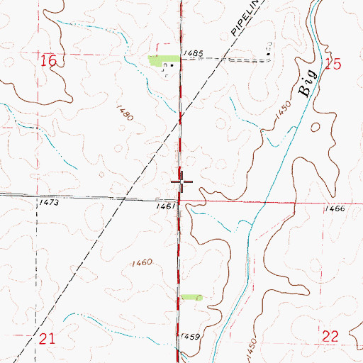 Topographic Map of Township of Richland, IA