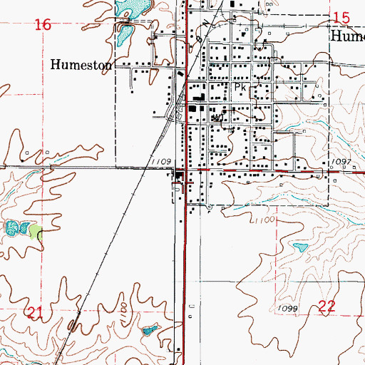 Topographic Map of Township of Richman, IA