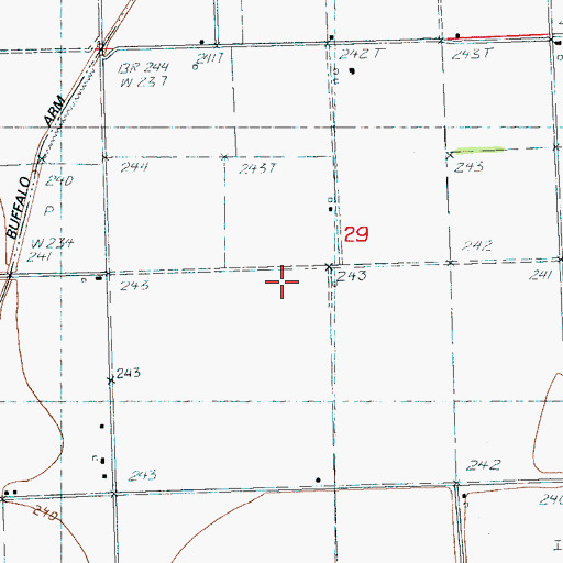 Topographic Map of Box Elder School, AR