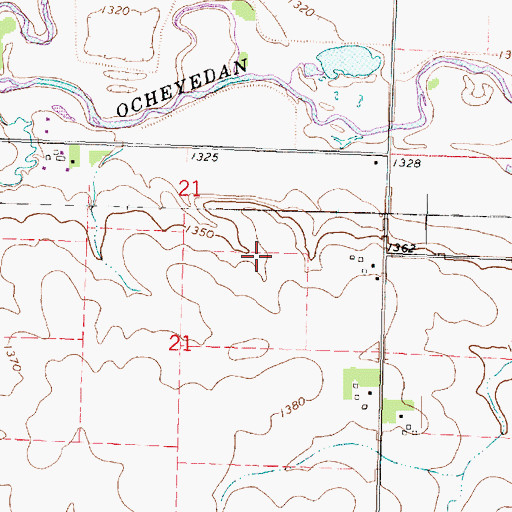 Topographic Map of Township of Riverton, IA