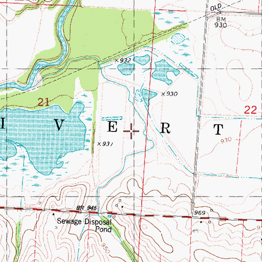 Topographic Map of Township of Riverton, IA