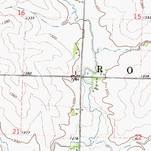 Topographic Map of Township of Rock, IA