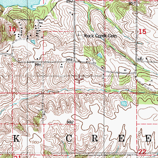 Topographic Map of Township of Rock Creek, IA