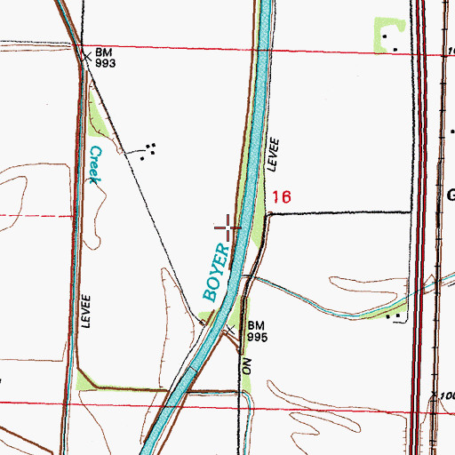 Topographic Map of Township of Rockford, IA