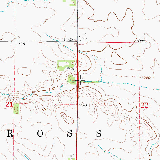 Topographic Map of Township of Ross, IA