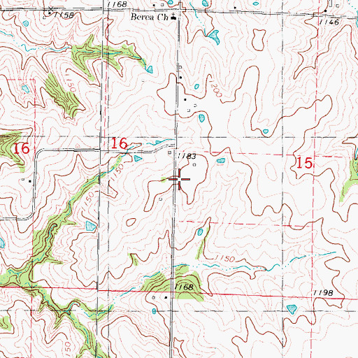 Topographic Map of Township of Ross, IA
