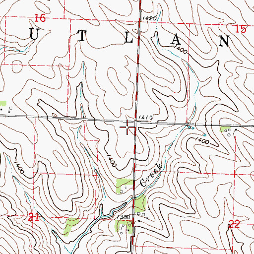 Topographic Map of Township of Rutland, IA