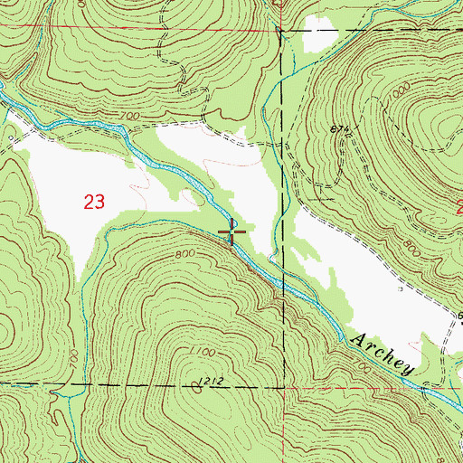 Topographic Map of Boyce Creek, AR