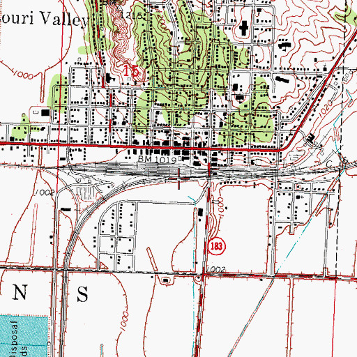 Topographic Map of Township of Saint John, IA