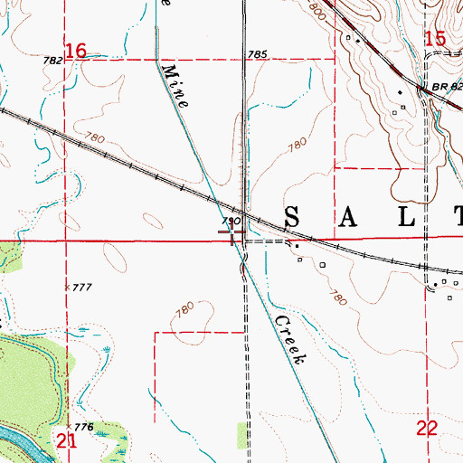 Topographic Map of Township of Salt Creek, IA