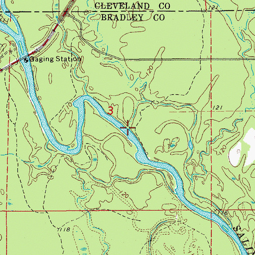 Topographic Map of Boyd Branch, AR