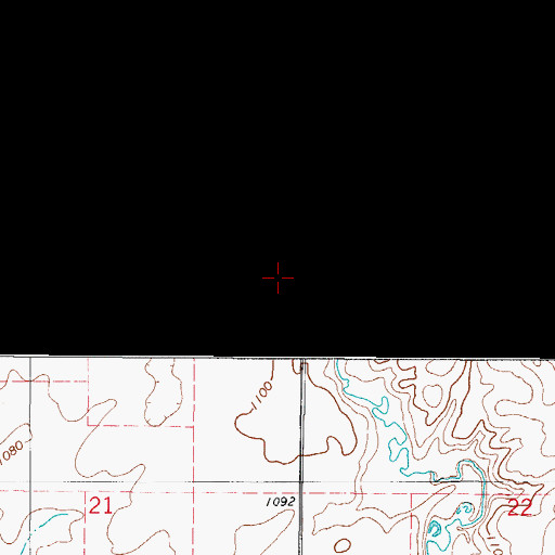 Topographic Map of Township of Scott, IA