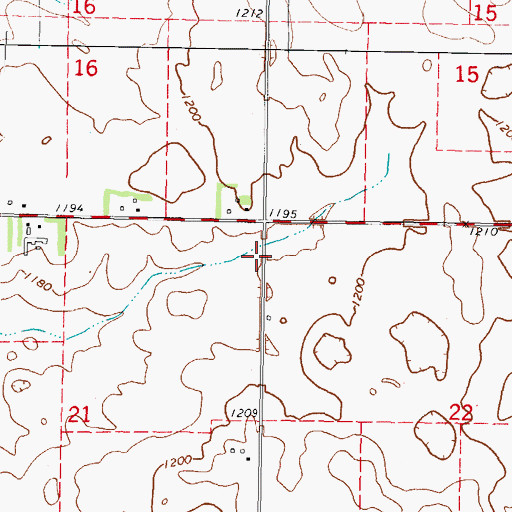 Topographic Map of Township of Scranton, IA