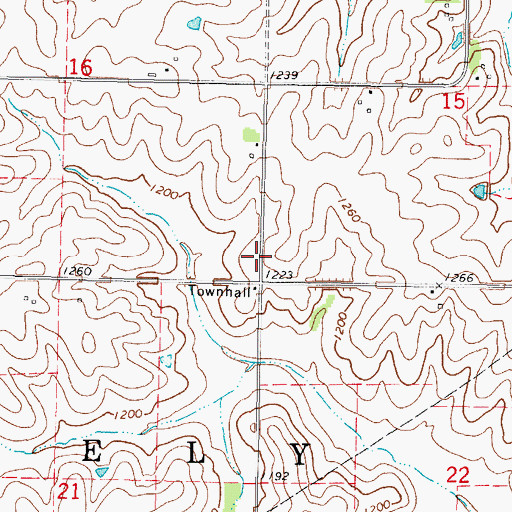 Topographic Map of Township of Seely, IA