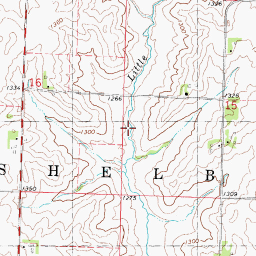 Topographic Map of Township of Shelby, IA