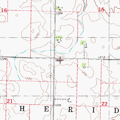 Topographic Map of Township of Sheridan, IA