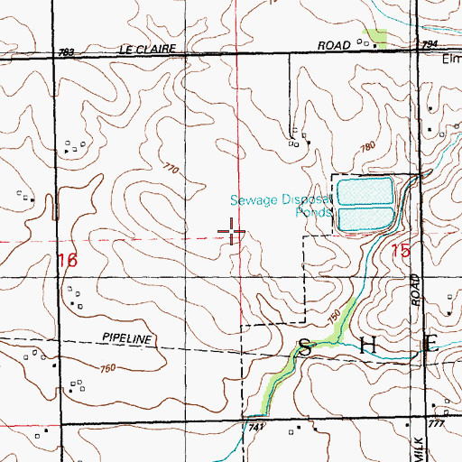 Topographic Map of Township of Sheridan, IA