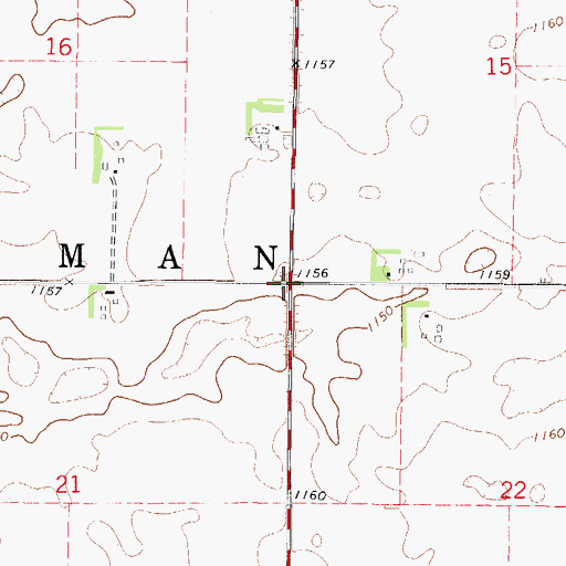 Topographic Map of Township of Sherman, IA