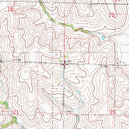 Topographic Map of Township of Sherman, IA