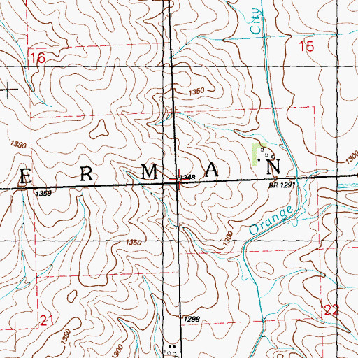 Topographic Map of Township of Sherman, IA