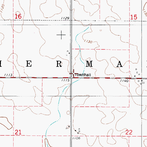 Topographic Map of Township of Sherman, IA