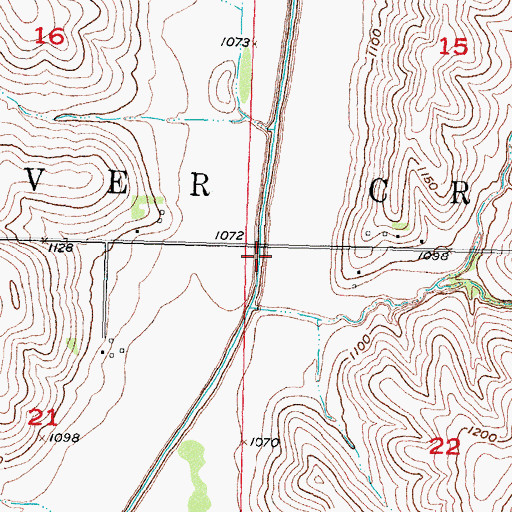 Topographic Map of Township of Silver Creek, IA