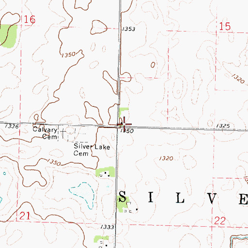 Topographic Map of Township of Silver Lake, IA