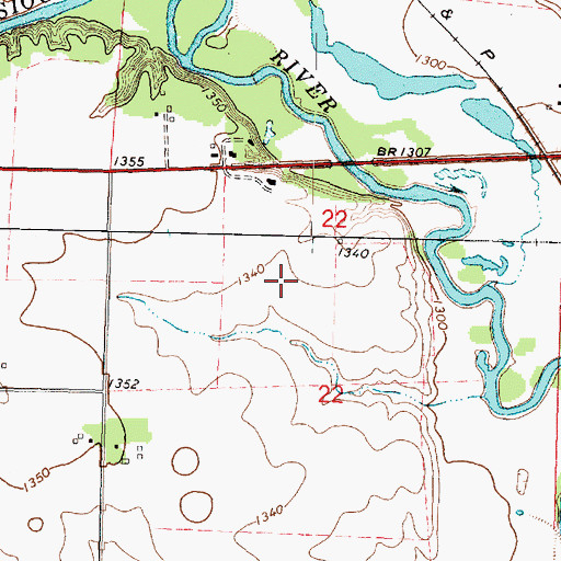 Topographic Map of Township of Sioux, IA