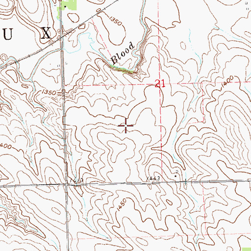 Topographic Map of Township of Sioux, IA
