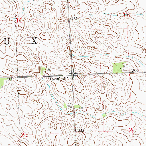 Topographic Map of Township of Sioux, IA