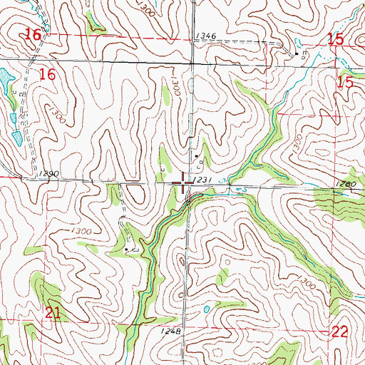 Topographic Map of Township of Soldier, IA