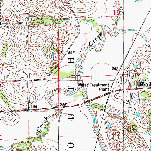 Topographic Map of Township of South, IA