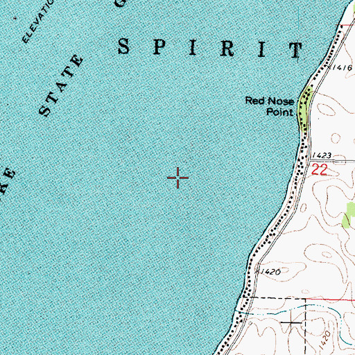 Topographic Map of Township of Spirit Lake, IA