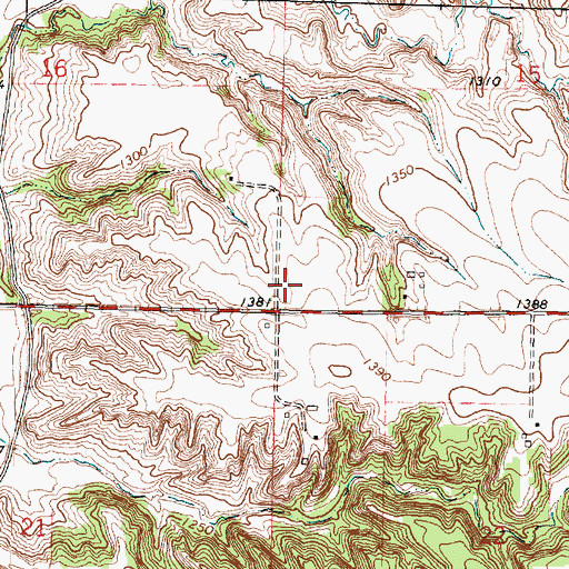 Topographic Map of Township of Spring, IA