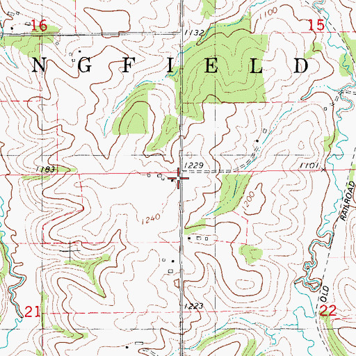 Topographic Map of Township of Springfield, IA