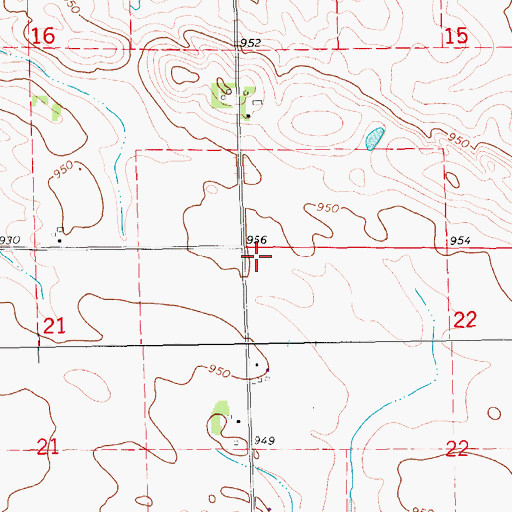 Topographic Map of Township of Spring Grove, IA