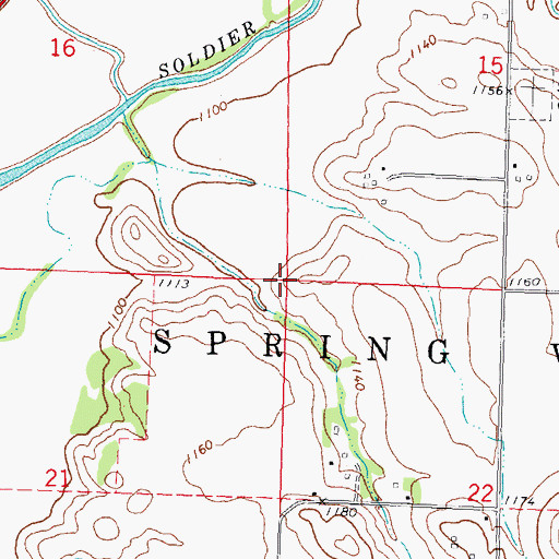 Topographic Map of Township of Spring Valley, IA