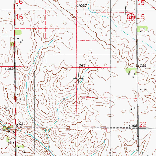 Topographic Map of Township of State Center, IA