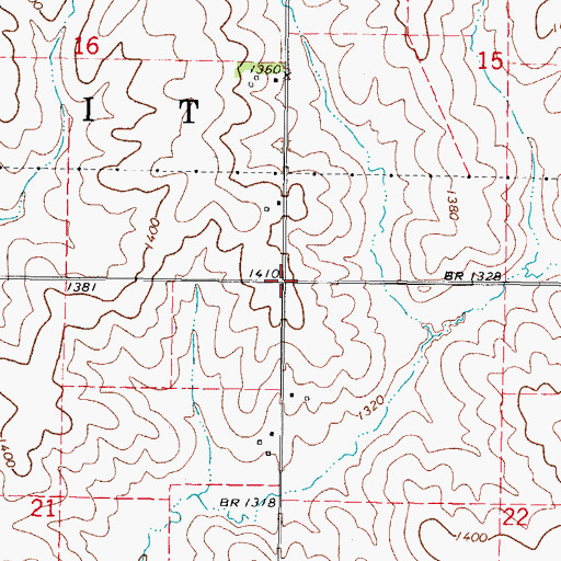 Topographic Map of Township of Summit, IA