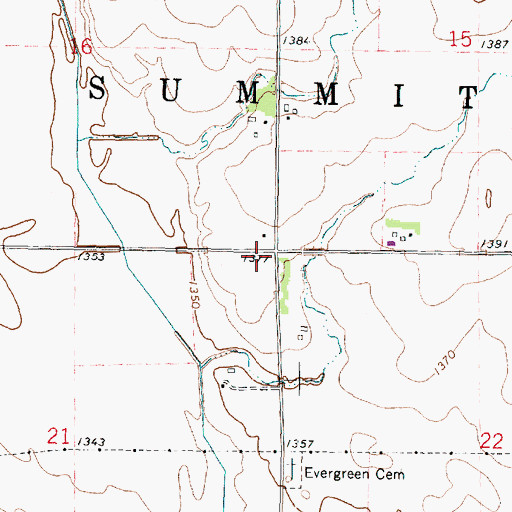 Topographic Map of Township of Summit, IA