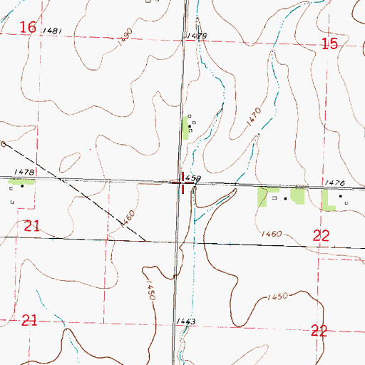 Topographic Map of Township of Summit, IA