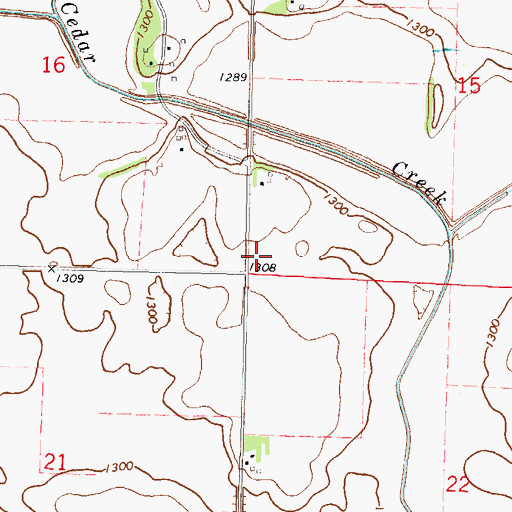 Topographic Map of Township of Swan Lake, IA