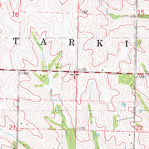 Topographic Map of Township of Tarkio, IA