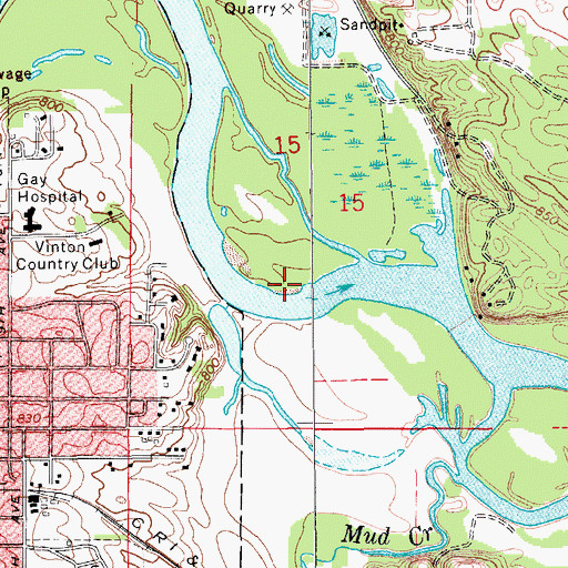 Topographic Map of Township of Taylor, IA