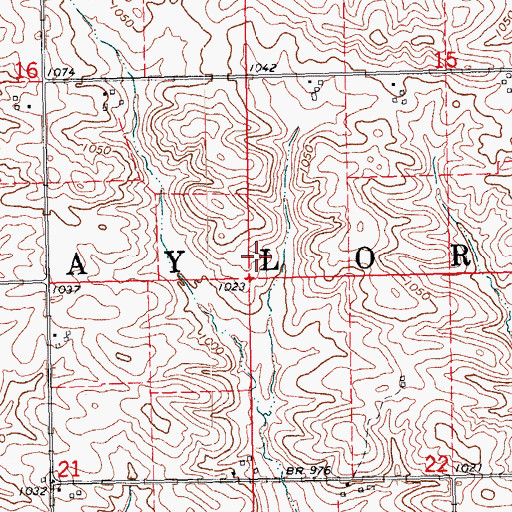 Topographic Map of Township of Taylor, IA