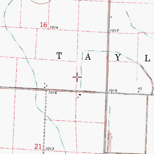 Topographic Map of Township of Taylor, IA