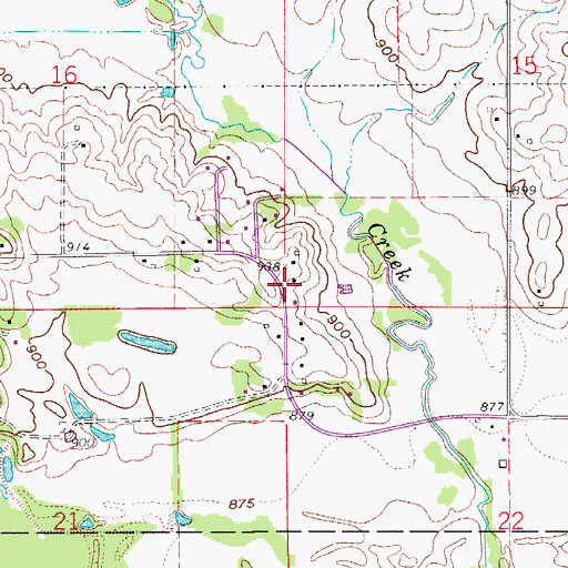 Topographic Map of Township of Taylor, IA