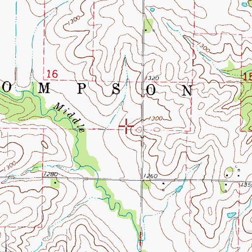Topographic Map of Township of Thompson, IA