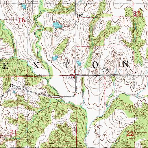 Topographic Map of Township of Trenton, IA