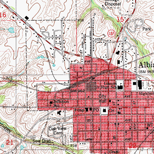Topographic Map of Township of Troy, IA